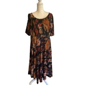 Luxe by Carmen Marc Valvo Autumn Inspired Dress Size 14W